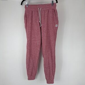 Rhoback Womens Joggers Small Heather Red Pink Performance Sweatpants Drawstring